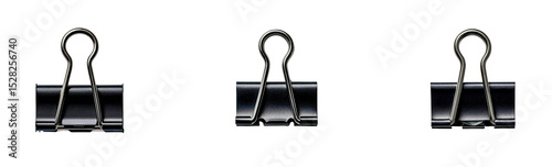 Realistic paper clip isolated on transparent background