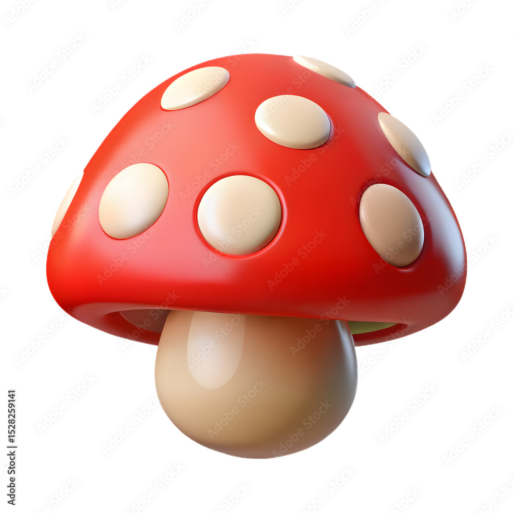 Fototapeta premium red mushroom on white background