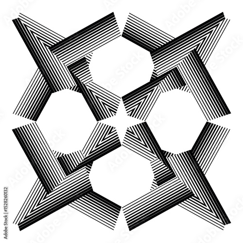 Основные RGB op art creative pattern, ornament, modern halftone lines background, vector design element