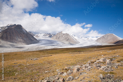Altai tavan bogd national park landscape, Potanin Glacier, Mongolia photo