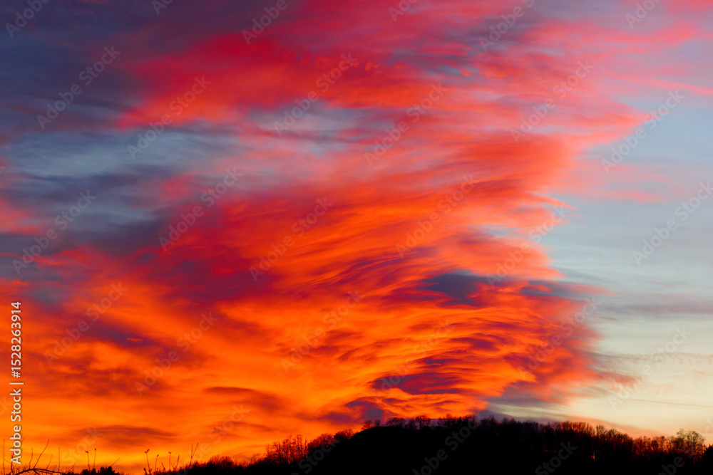 Fototapeta premium Roter Himmel