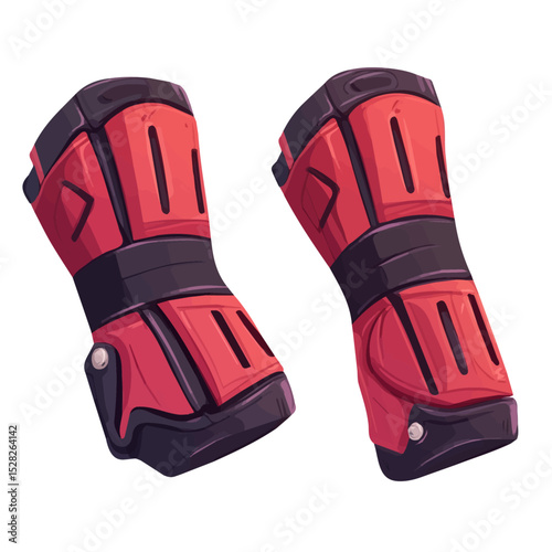 Wrist Guards 2D flat vector illustration, isolated on a white background.