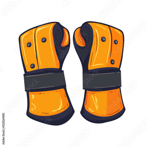 Wrist Guards illustration vector 2D flat, isolated on a white background.