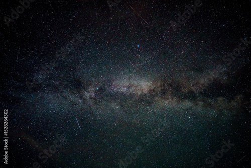 the milky way at a clear night sky with view millions of stars