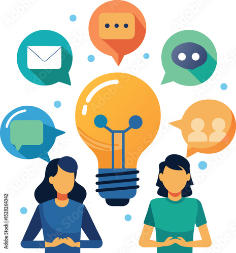 A cartoon man holding a glowing light bulb symbolizes a brilliant business concept, representing innovation and creative power