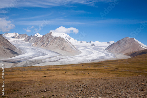 Altai tavan bogd national park landscape, Potanin Glacier, Mongolia photo