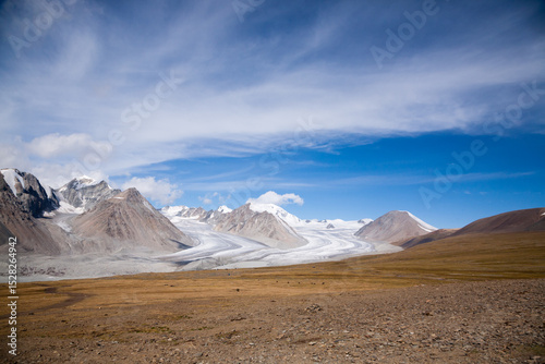 Altai tavan bogd national park landscape, Potanin Glacier, Mongolia photo