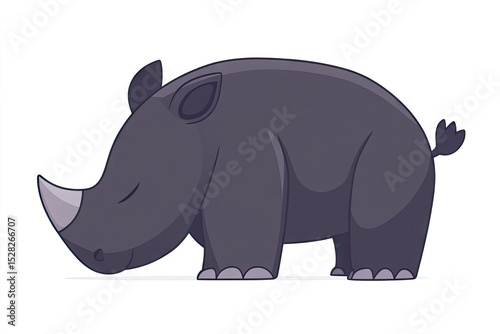 Cute rhinoceros illustration.