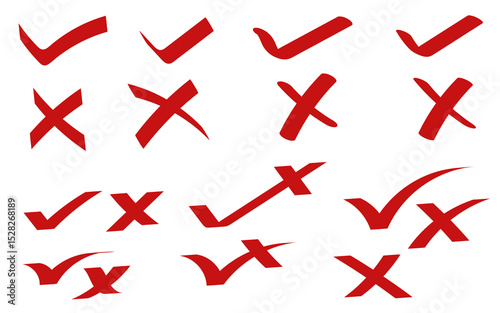 yes and no check marks