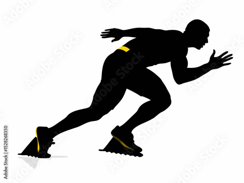 silhouette of a man running