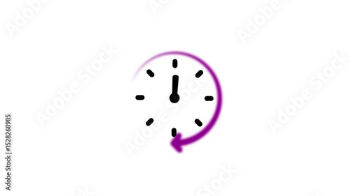 Clock icon isolated . Stopwatch timer icon isolated. Analog clock icon animation .