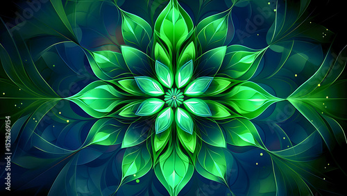 Colorful Abstract Mandala Flower Background – Vibrant Symmetrical Pattern with Spiritual and Geometric Design for Meditation, Art, and Decor