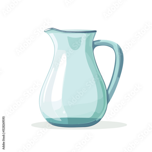 Water Jug 2D flat vector illustration, isolated on a white background.
