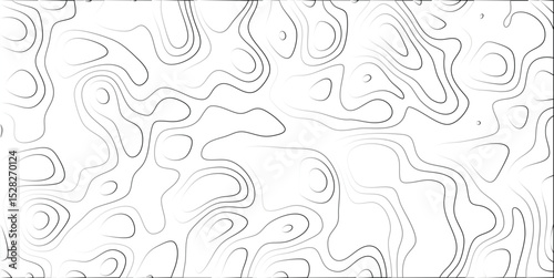 Abstract contour map background design in grayscale featuring undulating lines and gradients representing topography and spatial data visualization.