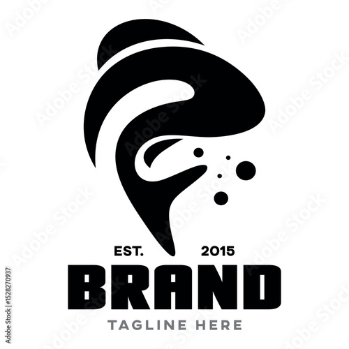 Modern fish logo. Vector illustration