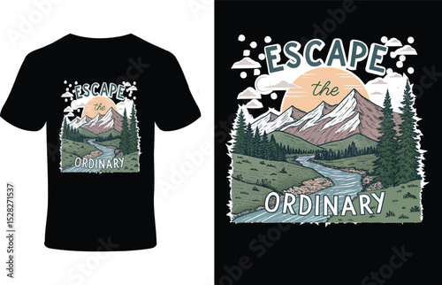 Escape the ordinary mountain landscape with river and forest scenery