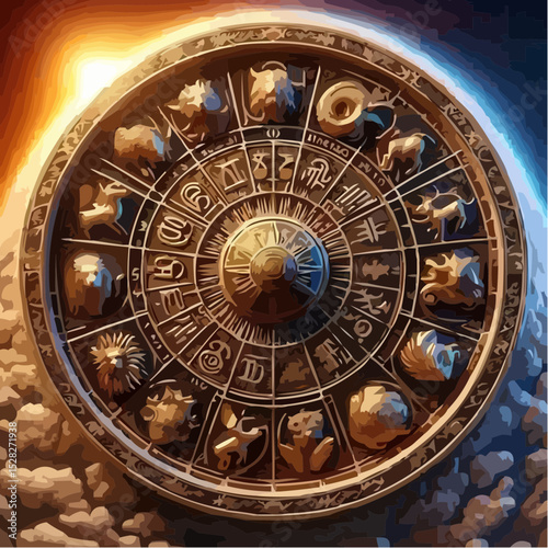 
digital art of the cosmic circle of signs 70