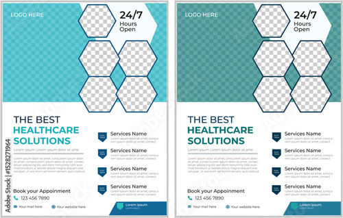 Healthcare Flyer Template: Professional Medical Solutions  Design
