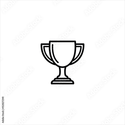 Trophy Cup Line Icon Award Winner Prize