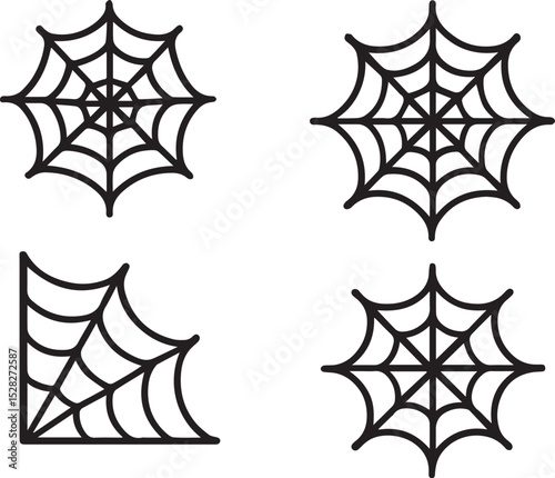 Spiderweb editable vector Halloween icon flat style