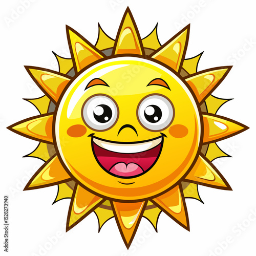 happy sun cartoon