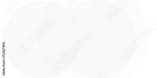 White geometric abstract background overlap layer on bright space with lines effect decoration. Modern graphic design element circles style concept for banner.
