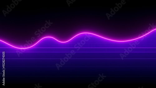 Retro Futuristic Neon Grid Loop – Electric Waves in Purple and Blue