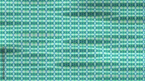 Abstract binary code pattern with a textured green and blue digital surface design