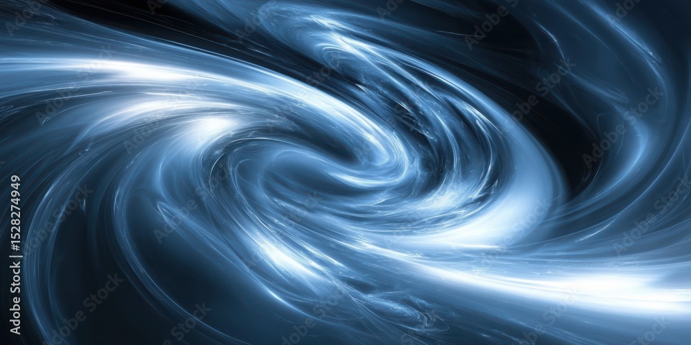 Fototapeta premium Abstract swirling blue background with white highlights