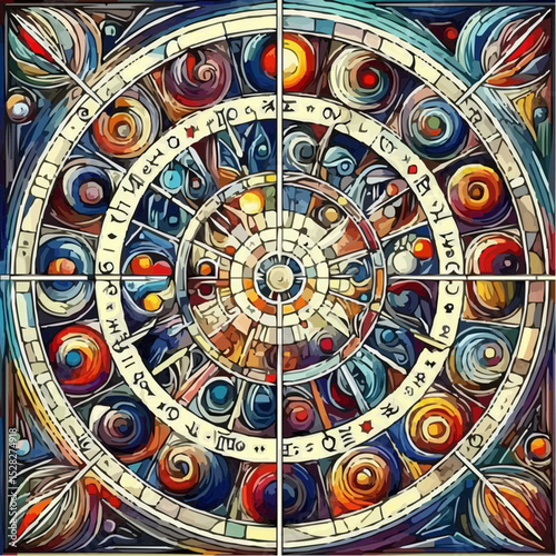
digital art of the cosmic circle of signs 29