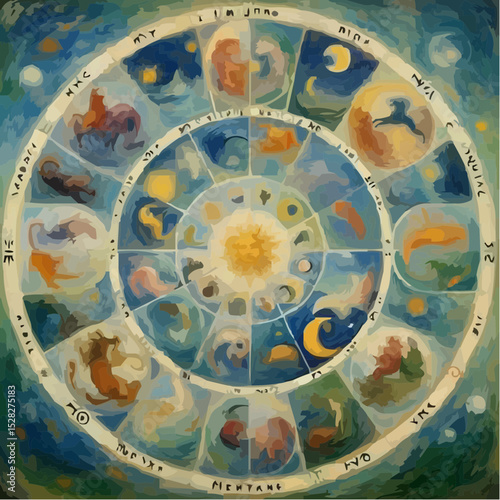 
the mystical circle of signs in digital art 89
