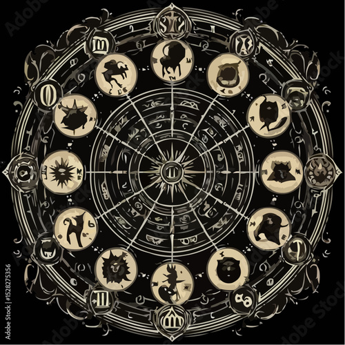 
the mystical circle of signs in digital art 60