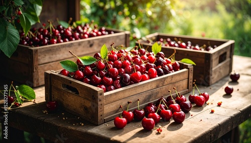 cherries in a basket