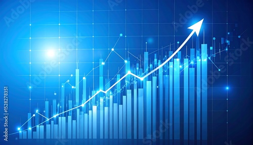 Wallpaper Mural Upward Trend Business Growth Chart. Torontodigital.ca