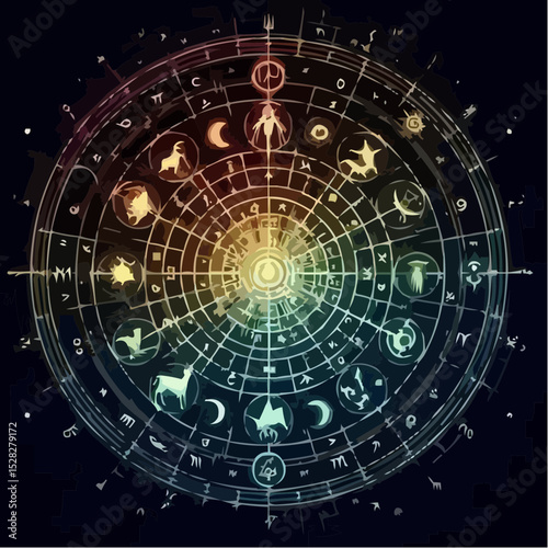
the mystical circle of signs in digital art 33