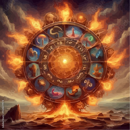 
the mystical circle of signs in digital art 32
