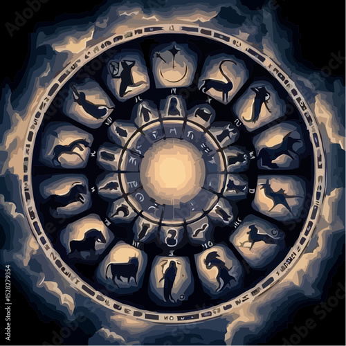 
the mystical circle of signs in digital art 6