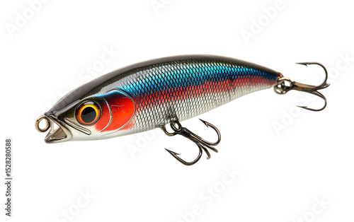 Fish lure with a hook and a red eye