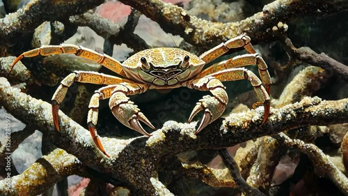 Wallpaper Mural Crab on coral branches Torontodigital.ca
