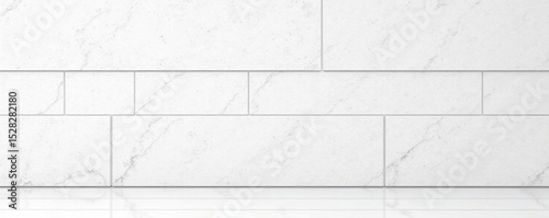 Modern seamless white stone wall, subtle linear texture, panoramic view , facade, panorama
