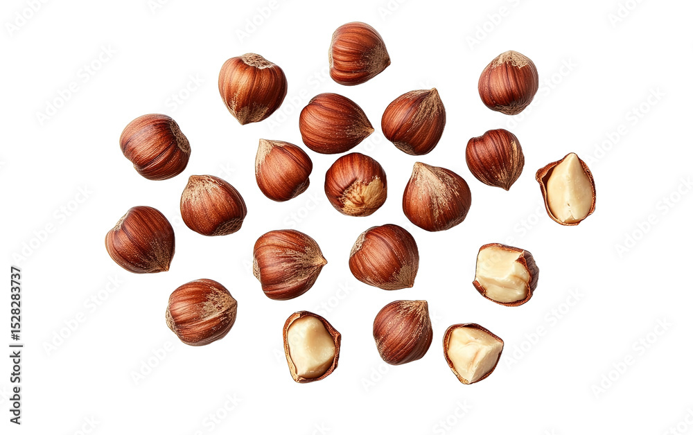 Fototapeta premium Pile of nuts with some of them open