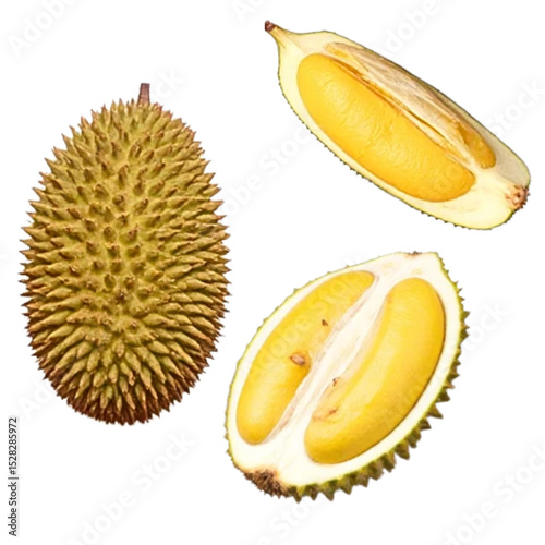 Durian isolated icon set with no background design element	