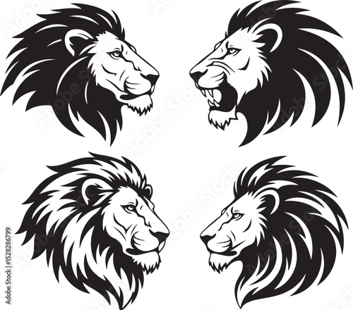 lion head vector