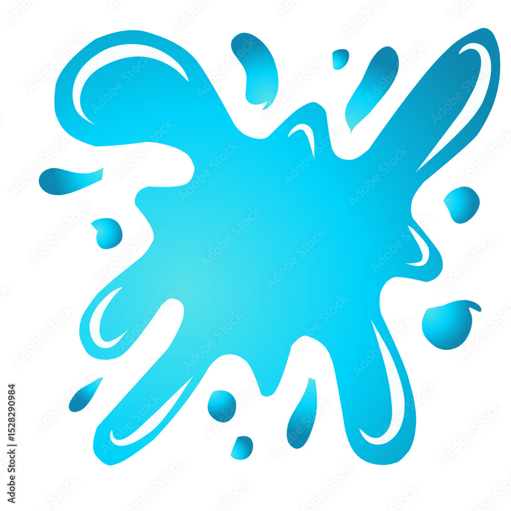 Obraz premium Aqueous explosion: Captivating blue water burst against a stark backdrop