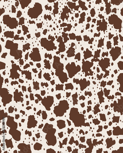 Brown Cow Spots Pattern Animal Print Textile Cute Animal Abstract Design