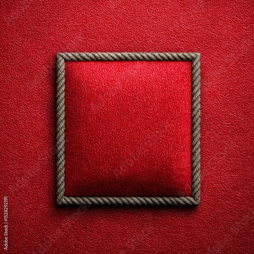Red Fabric with Black Frame
