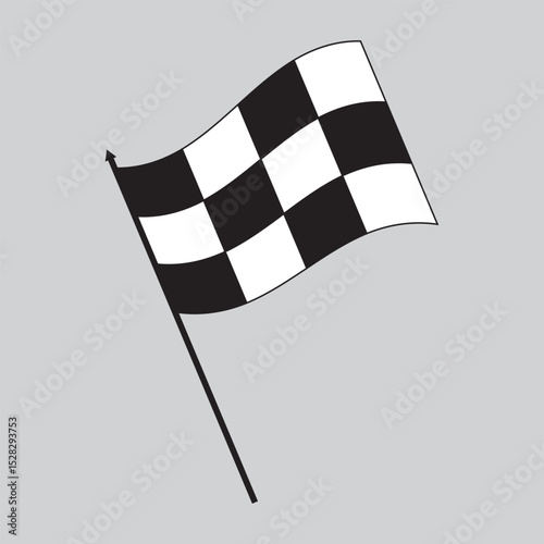 checkered racing flag. Crossed checkered flags silhouette, Racing finish line flags, Sports competition flag icon, Checkered race flags vector, Finish line flags illustration. Race flag icon.