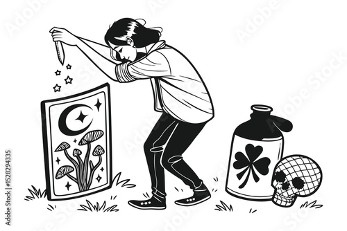 Vintage Apothecary Collection Eight Unique Vector Illustrations of Old Fashioned Medicine Bottles and Jars for Design Projects