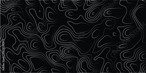 Abstract topographic pattern resembling a landscape with flowing lines and contours in a grayscale gradient creating a unique visual texture for various design applications.