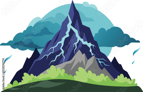 Stormy mountain